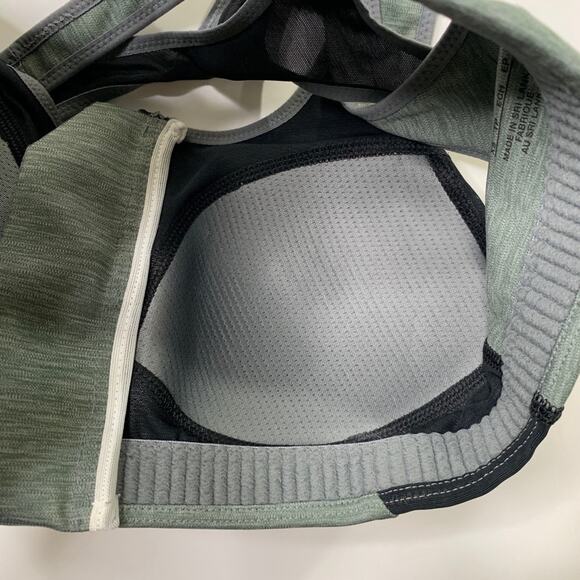Nike Sports Bra Women XS Extra Small Shape High Support Padded Cut Out Zip Front - Picture 8 of 11